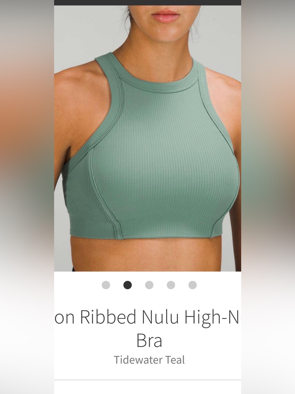 Lululemon Ribbed High Neck Yoga Bra-EUC!